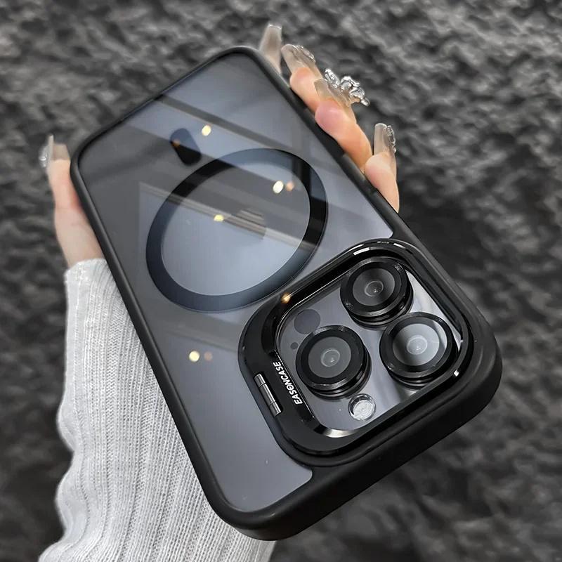 Für Magsafe Handyhüllen für iPhone 16 13 12 11 Pro Max Kameraobjektiv Glas Schutzhülle für iPhone 15 14 Pro Max 16 Plus Hülle iPhone 15 Pro Max