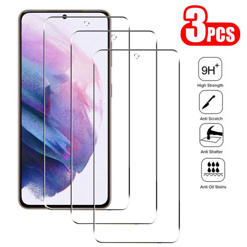 3 Stück HD klare gehärtete Glasfolie Displayschutzfolie für Samsung Galaxy S22 S23 + 5G S23 Plus S21 FE S20 FE A04S A04E A14 A24 A34 A54 5G 4G Samsung Galaxy S21 FE reinfarbig