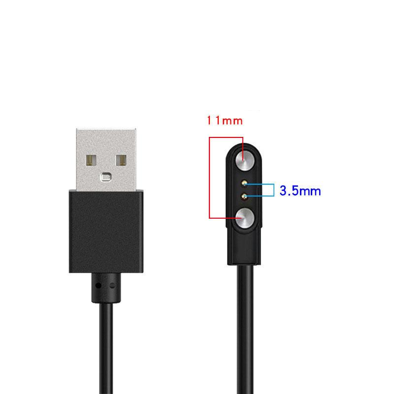 2-poliger 4-poliger Smartwatch-Dock-Ladeadapter, USB-Ladekabel, Kabel für Smartwatch-Ladekabel für Erwachsene/Kinder 3.5mm-11mm