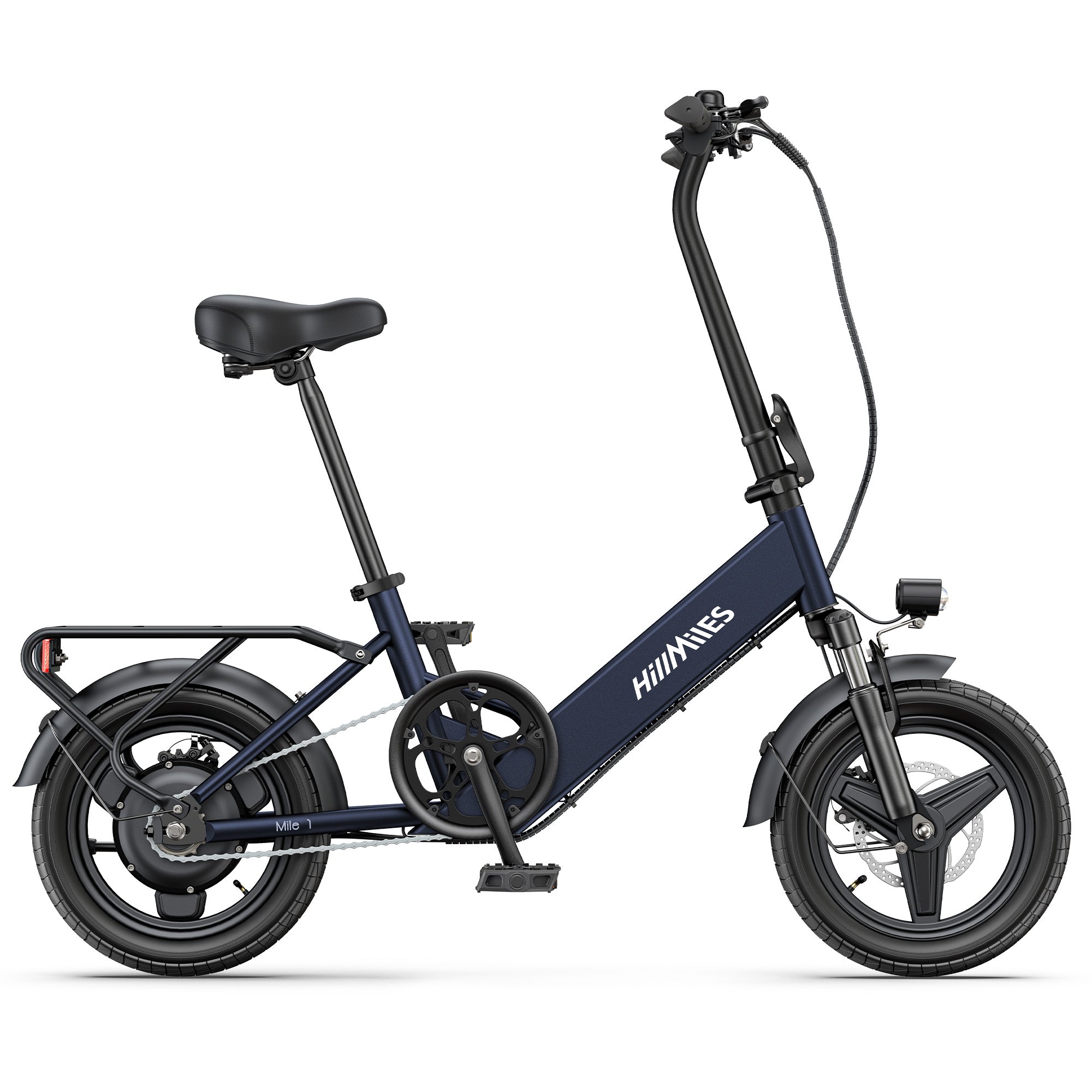 HillMiles Mile 1 Leichtes Falt-E-Bike 250W, 36V 10.4Ah, 25km/h, 14 ×2.125  Reifen, Federgabel, IPX4 Wasserdicht 36V 250W 10.4Ah blau