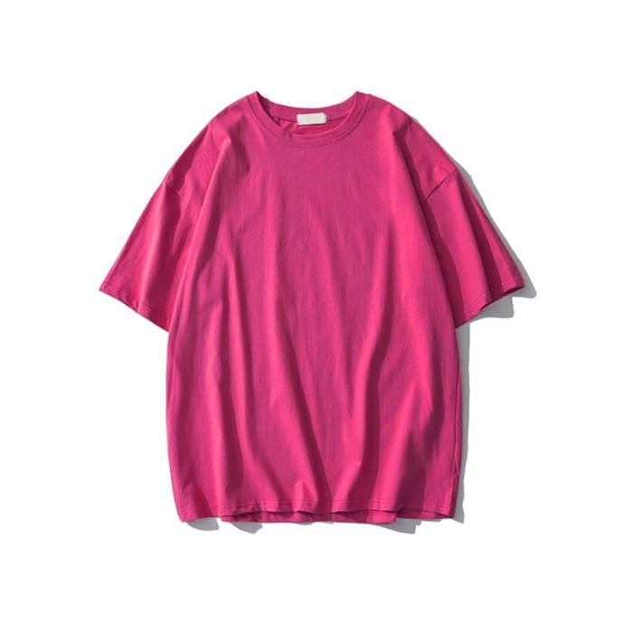Sommer solide reine Baumwolle T-Shirts Frauen Harajuku Übergroßen Kurzarm y2k Tops Unisex Koreanische Streetwear Casual Basic T-Shirt Weibliche Gute Qualität XXXL alabama crimson