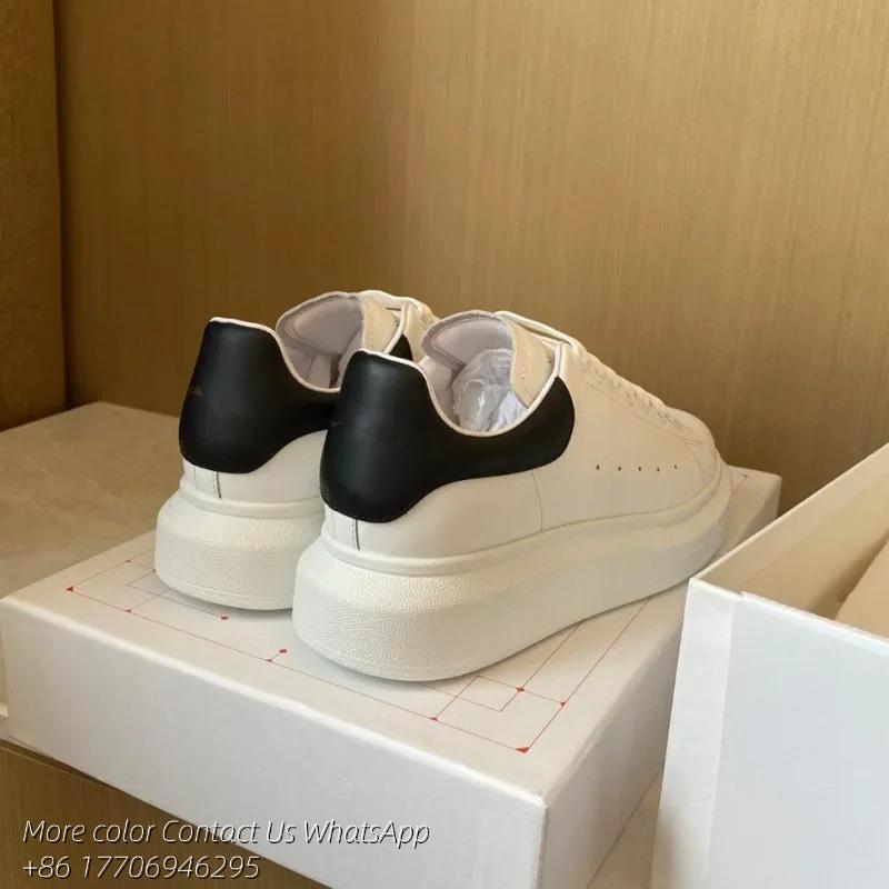 Designer Schuhe Mc quen Sneaker Plateau Sohle Sneaker Leder Sneaker Herren Damen Trainer Gummi Plateau Sohle Schuhe 45 beige