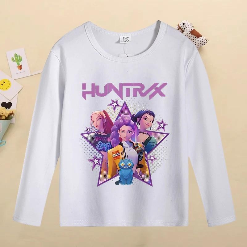 Kinder Langarm-T-Shirt Cartoon-Print Mode Baumwolle Oberteil Lässig Bequem T-Shirt Mädchen Kinder 120 white