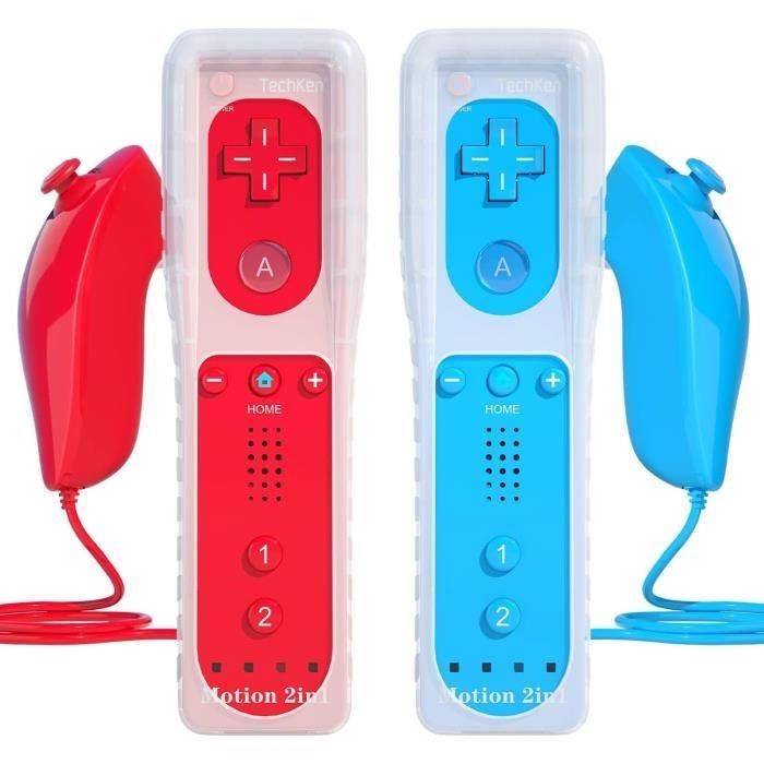 Gamecontroller - TechKen - 2 Stück Wii Controller - Bluetooth - Vibration - Nunchuk enthalten