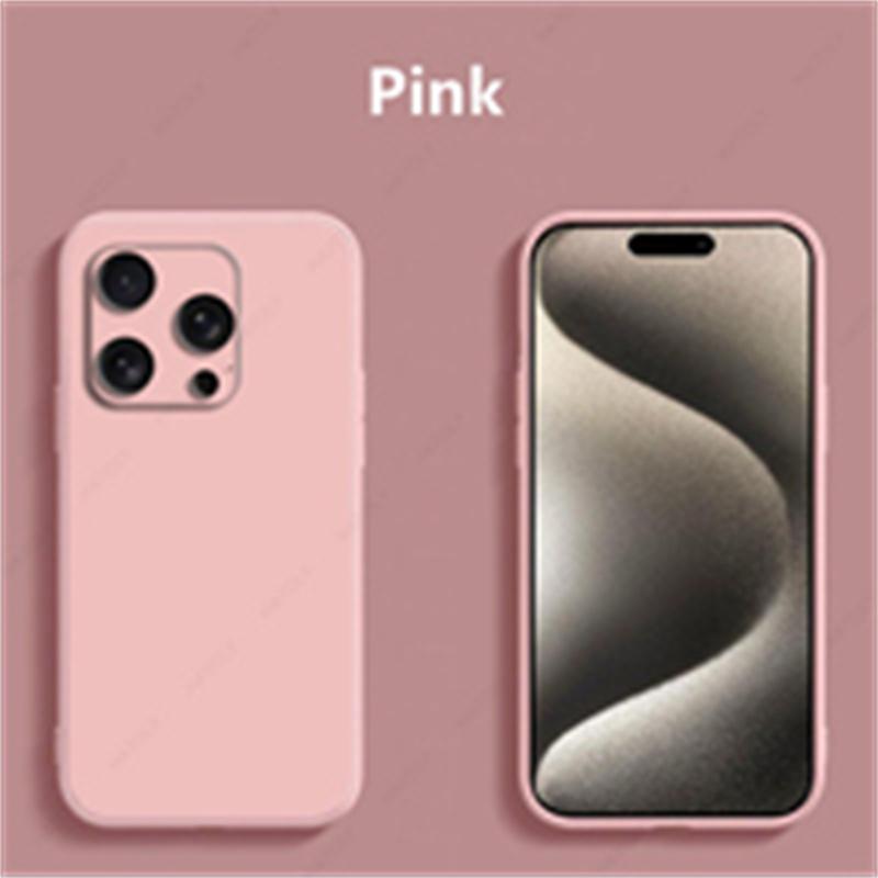 Für Apple iPhone 16 Plus Hülle für iPhone 16 Plus Hüllen Weiche Silikon Handy Capa Funda Schutzhülle Rückseite für iPhone 16 For iPhone 16 Plus rosa
