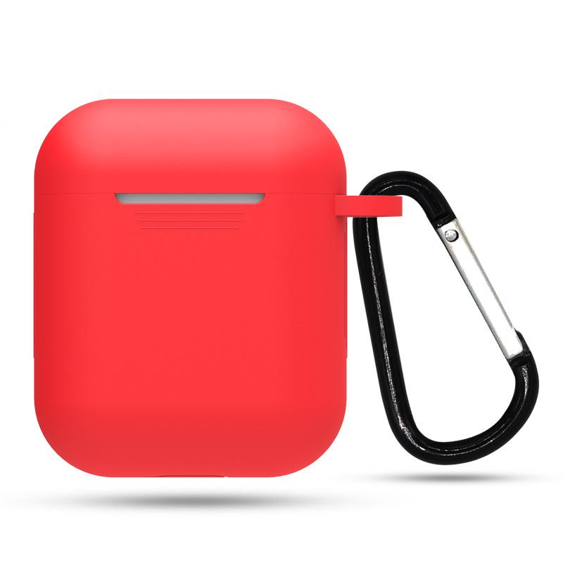 Für Apple Airpods 1/2 Hülle Silikon Wireless Bluetooth Headset Schutzhülle mit Haken airpods