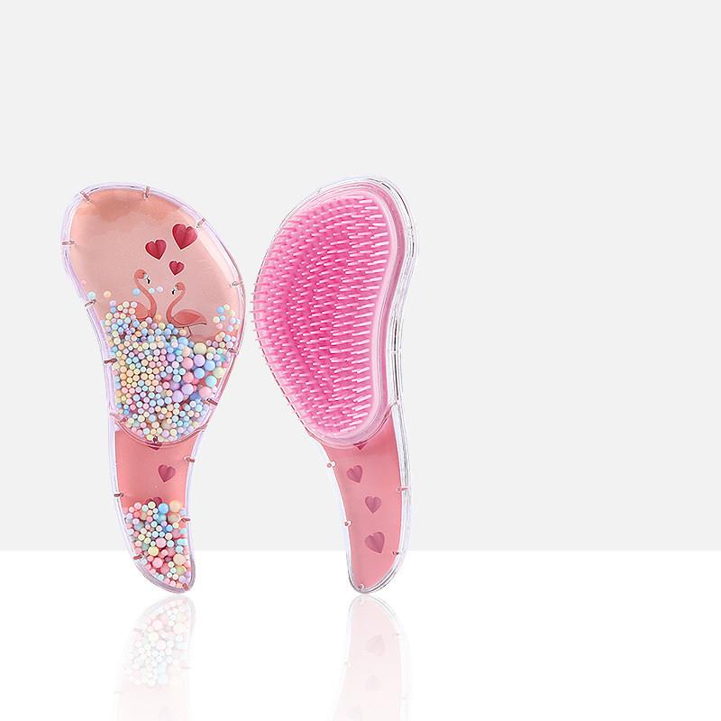 1 stücke Heiße Magie Griff Kamm Anti-statische Massage Haar Pinsel Verwicklung Detangle Dusche Massage Haarbürste Kamm Salon Haar Styling Werkzeug hellrosa lachs