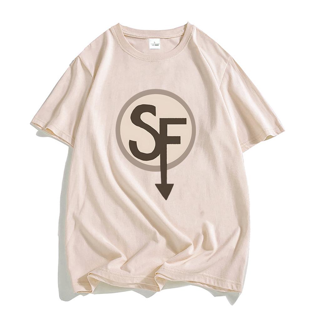 Sally Face Spiel Druck T-Shirts Kurzarm Herren Damen T-Shirt Streetwear Hip Hop Grafik T-Shirts Baumwoll T-Shirts Tops Lässig S sand