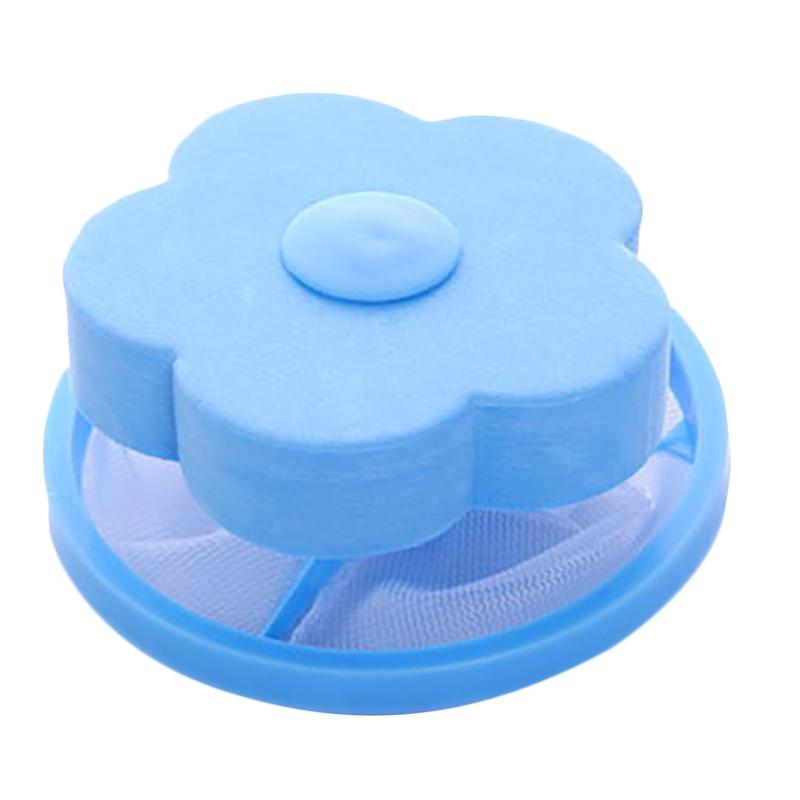 Hause Waschmaschine Haar Filter Pet Haar Falle Entferner Wäsche Werkzeug Catcher Wiederverwendbare Mesh Schmutz Sammlung Tasche Reinigung Ball blau