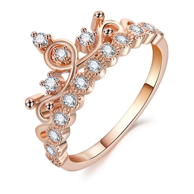 Schmuck Ring Ring Roségold Krone Zirkon Ring Modischer Schmuck Schmuck 6 gold
