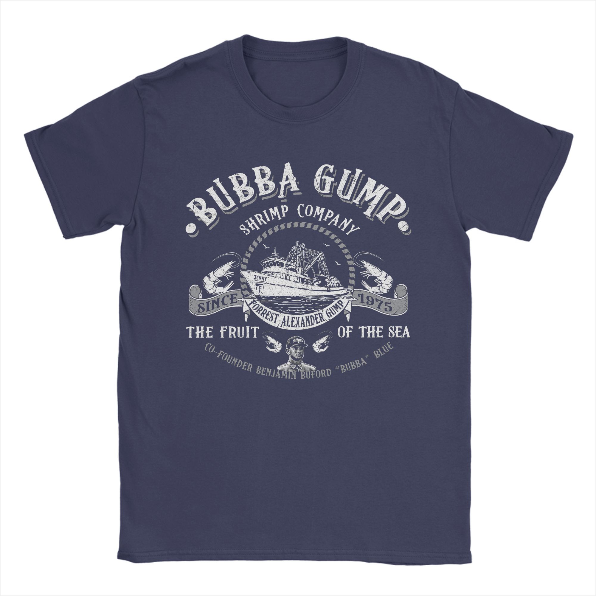 Bubba Gump Shrimp Co Forrest Gump Film T-Shirts für Herren Baumwolle Vintage T-Shirts Rundhals T-Shirts Kurzarm Tops 6XL XL
