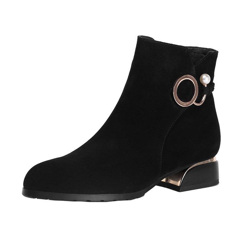 Heißer Verkauf Damenschuhe Damen Stiefelette Niedriger Absatz Schuh Übergröße 43 Kurz Damenschuhe Damen Herbst Winter Stiefel 39