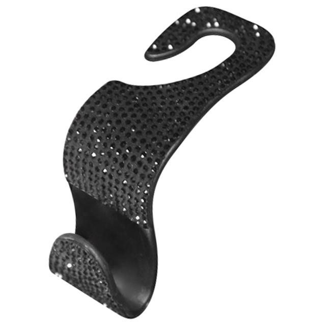 Universal Auto Sitz Zurück Haken Strass Aufhänger Auto Zurück Universal Kopfstütze Halterung Lagerung Halter Auto Innen Zubehör schwarz