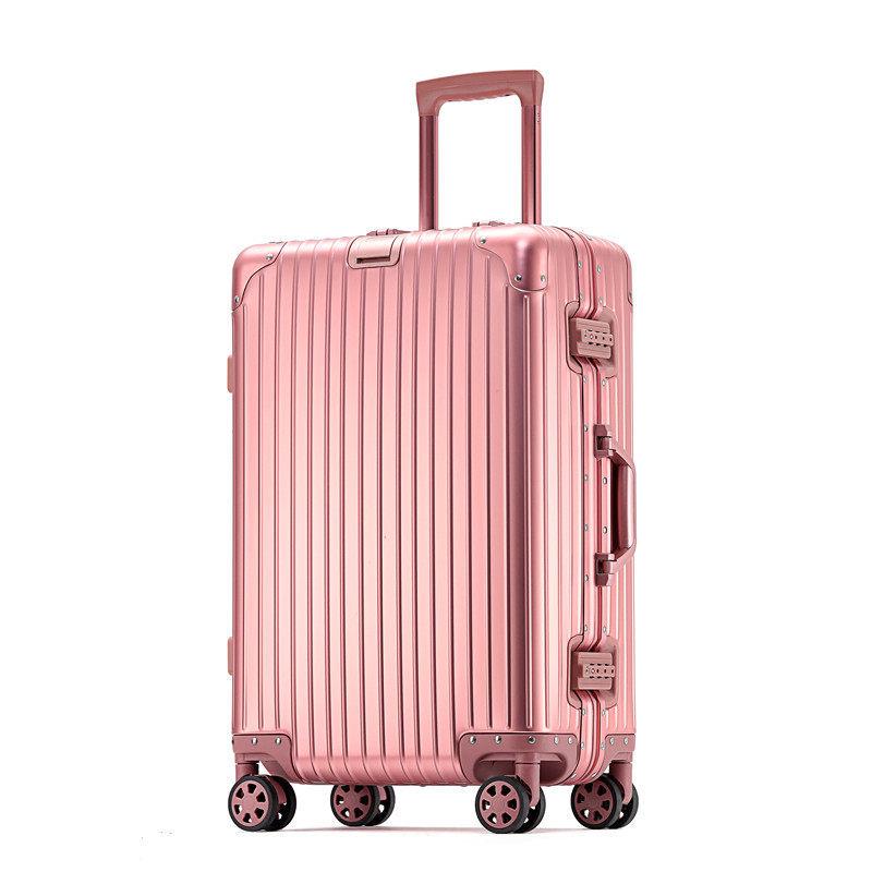 20 Deutscher Aluminium-Magnesium Trolley Business- & Reisekoffer 24-inch Medium rose gold