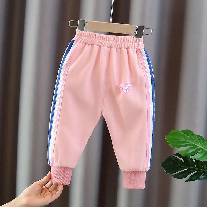 Sweathose Mädchen Baby Kinderbekleidung Mädchen Jungen Freizeithose Frühling Kinder-Sweathose Lockere Kleidung Hosen 100 rosa