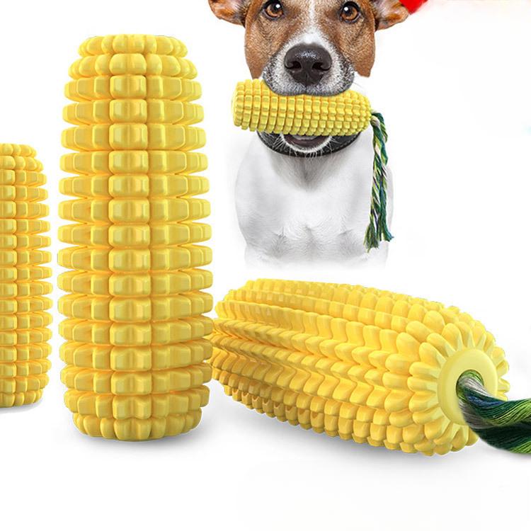 Neue Haustierprodukte Mais Sound Hundespielzeug Molar Stick Hundezahnbürste Hundespielzeug 14.7*5.6cm