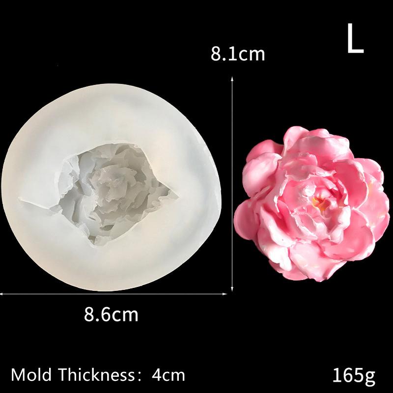 3D Jasminblüten Silikon Backformen Milchgeleeform Fondant Schokoladenformen DIY Küchenwerkzeug Seifenkerzenform Handgemachtes Geschenk L