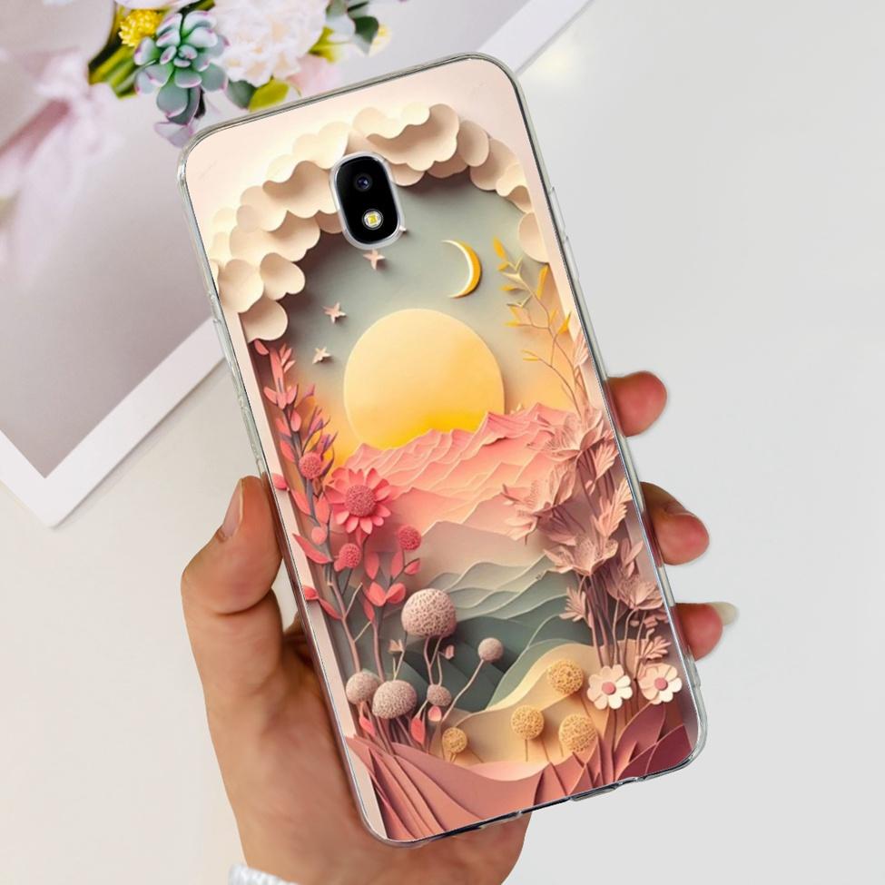 Hülle Für Samsung J3 J5 J7 2017 Cover Niedliche Cartoon Katze Mode Blumen Rückseite Hülle Für Samsung Galaxy J7 2017 Handyhülle Samsung J3 2017
