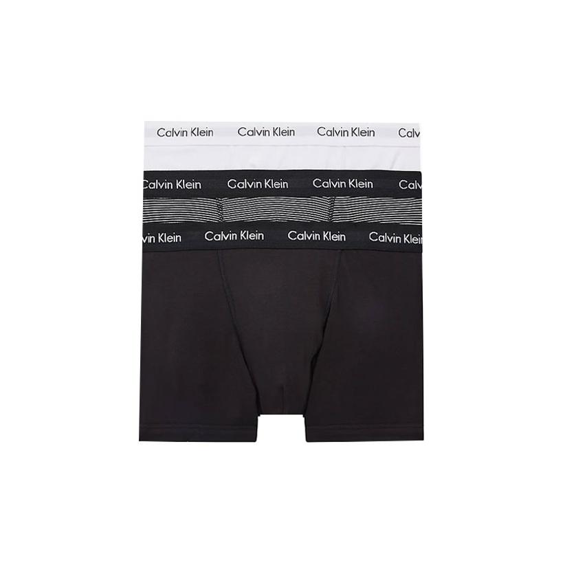 Calvin Klein Mid-Rise Logo Boxer Briefs 3er-Pack Herren Unterwäsche Mehrfarbig U2662G-IOT L white