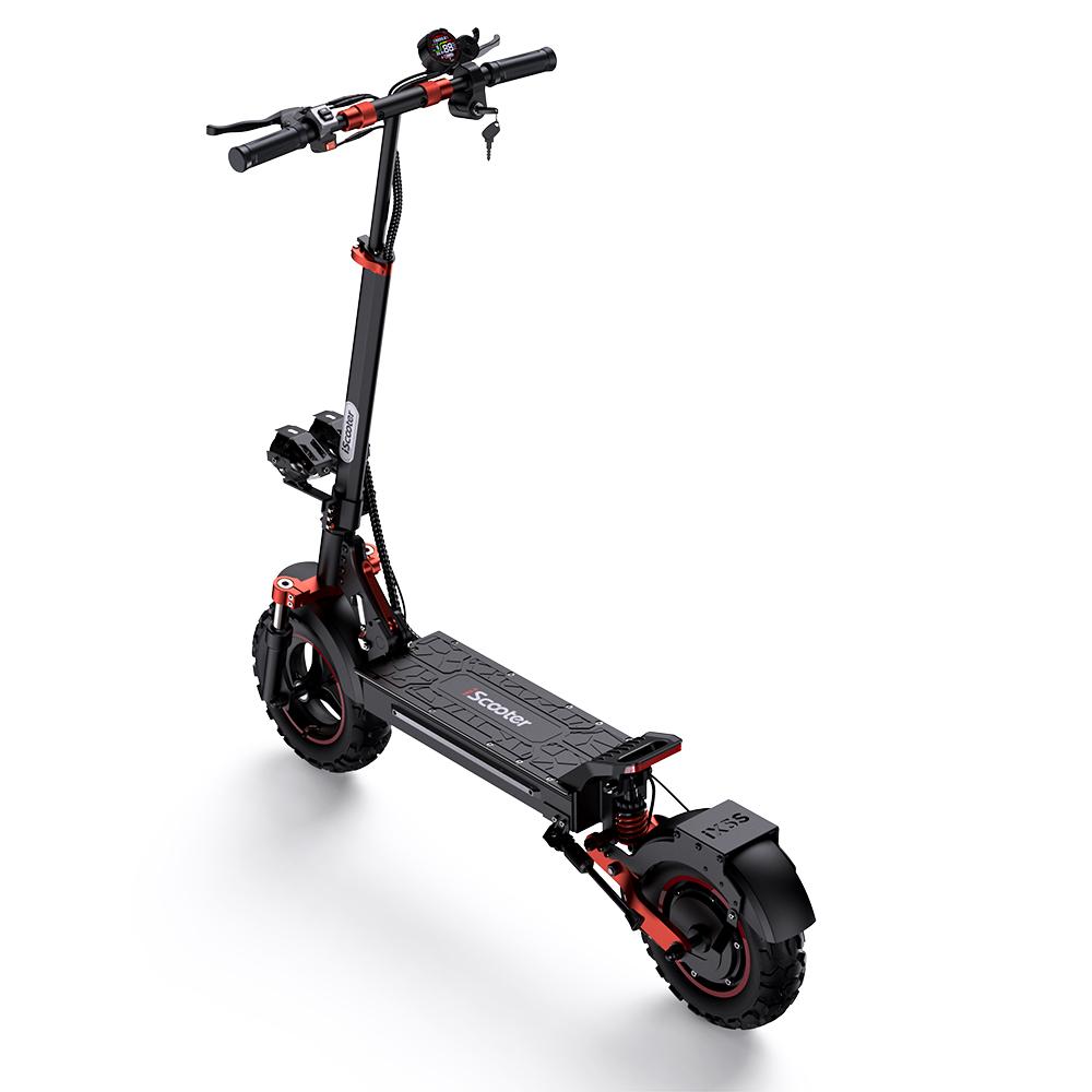 iScooter iX5S Ohne ABE-Zertifikat Geländetauglicher Elektroroller 1000W Motor 48V15Ah 45km/h 64km Reichweite Doppelte Federung 11-Zoll-Reifen E-Scooter