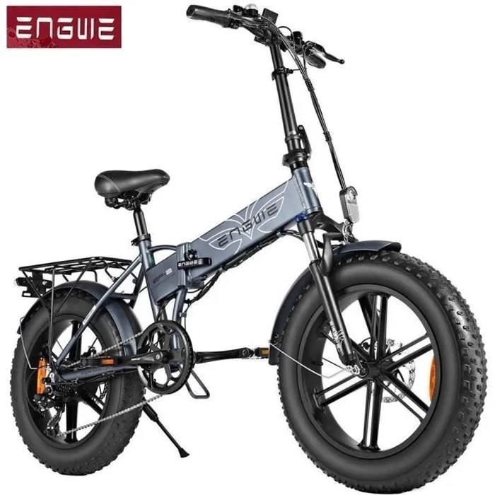 Faltbares Elektrofahrrad 20  - ENGWE - EP-2 BOOST - Abnehmbarer 48V 13Ah Akku - Reichweite bis zu 120 km - Shimano 7 Gänge grau