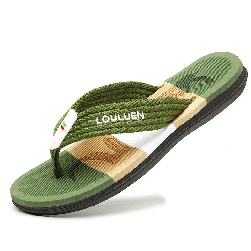 Hochwertige Flip-Flops Herren Sommer Strandhausschuhe Herren Mode Atmungsaktiv Lässig Herren Hausschuhe Sommer Outdoor 41 grün