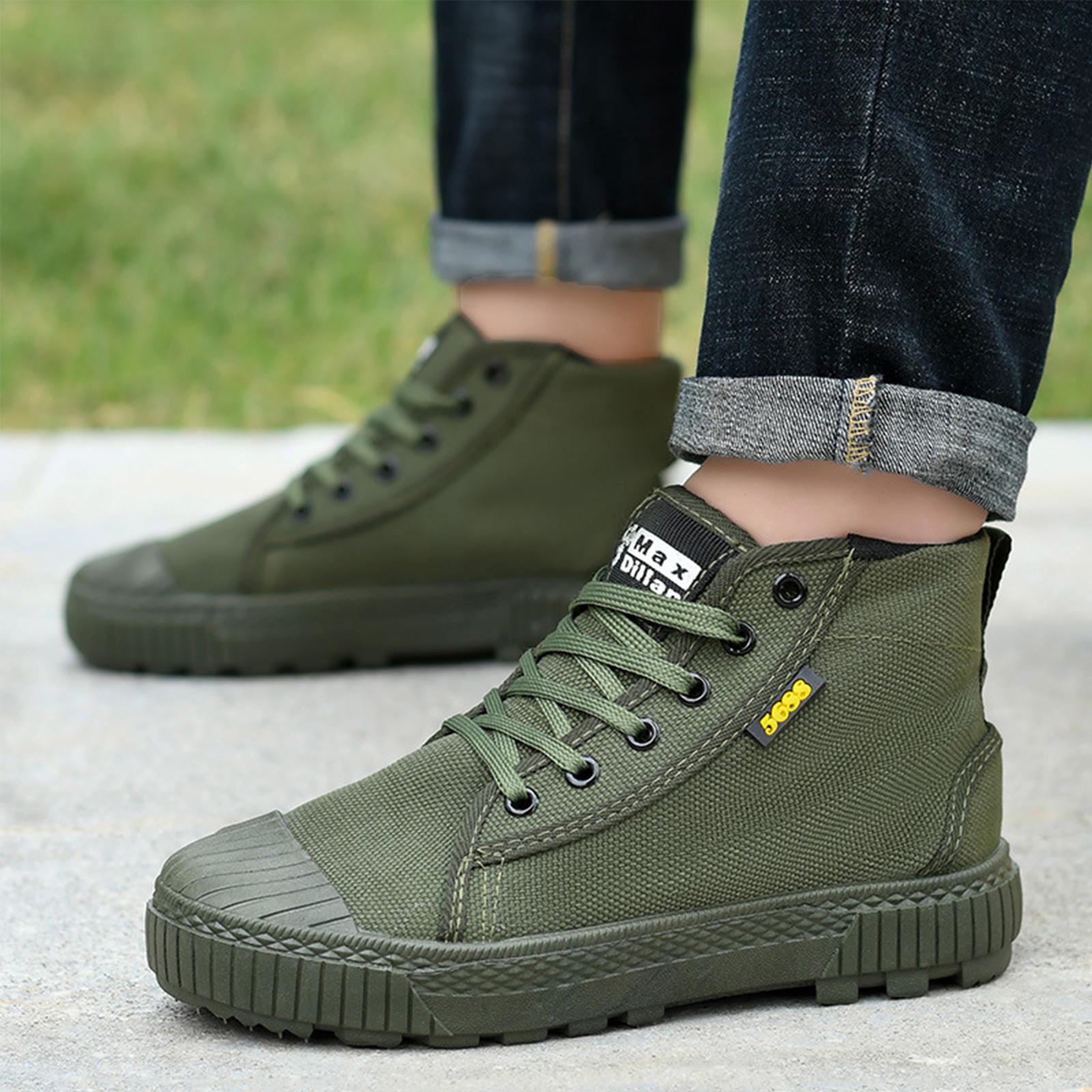 Jiefang Schuhe, High Cut Trainingsschuhe, Verschleißfeste Und Arbeitsschuhe, Trainingskonstruktion 45 grün