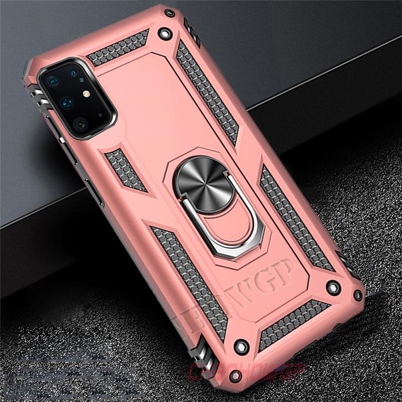 Für Samsung Galaxy A51 Fall Stoßfest Rüstung Telefon Fällen Stoßstange Für Samsung A71 A51 SM A515F A717F A 51 71 Magnet auto Halter Ring Abdeckung Samsung Galaxy A71 rose gold