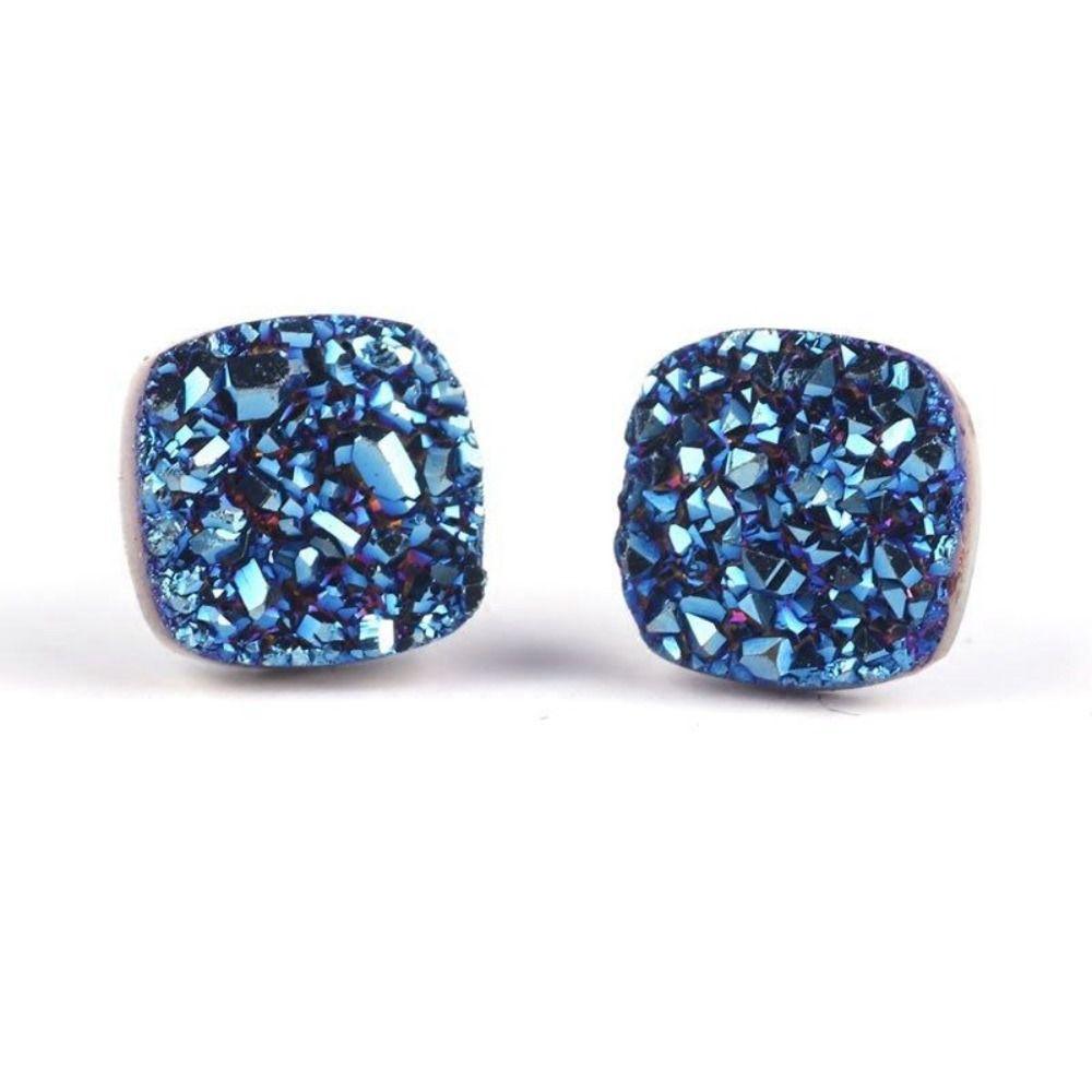 Lymphatische Magnetfeldtherapie-Ohrringe, Magnettherapie-Germanium-Ohrringe, Lymphdrainage-Ohrringe blau