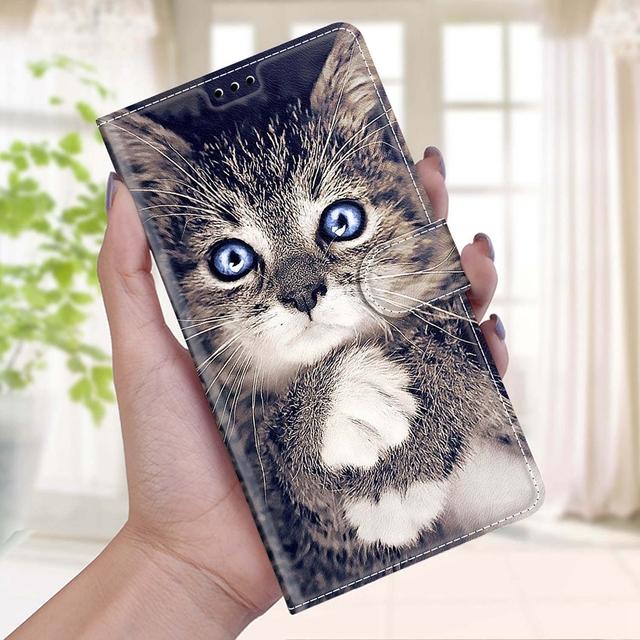 Ledertasche für Funda Samsung Galaxy S22 Plus S21 Ultra S20 Fe 5g S9 S10 Fall süße Panda Katze Rose Brieftasche Flip Phone Cover Frauen Samsung S10 Plus