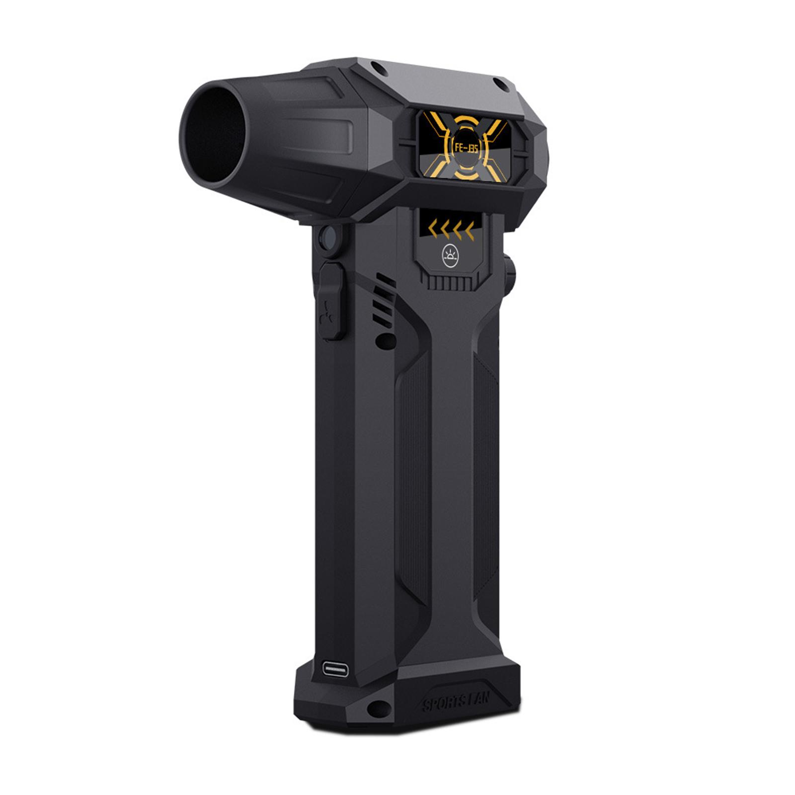 Elektrischer Luftstaubsauger-Turbolader, 8000 mAh Akku, Hochleistungs-LED-Licht, Touch-Control, bürstenloser Motor schwarz