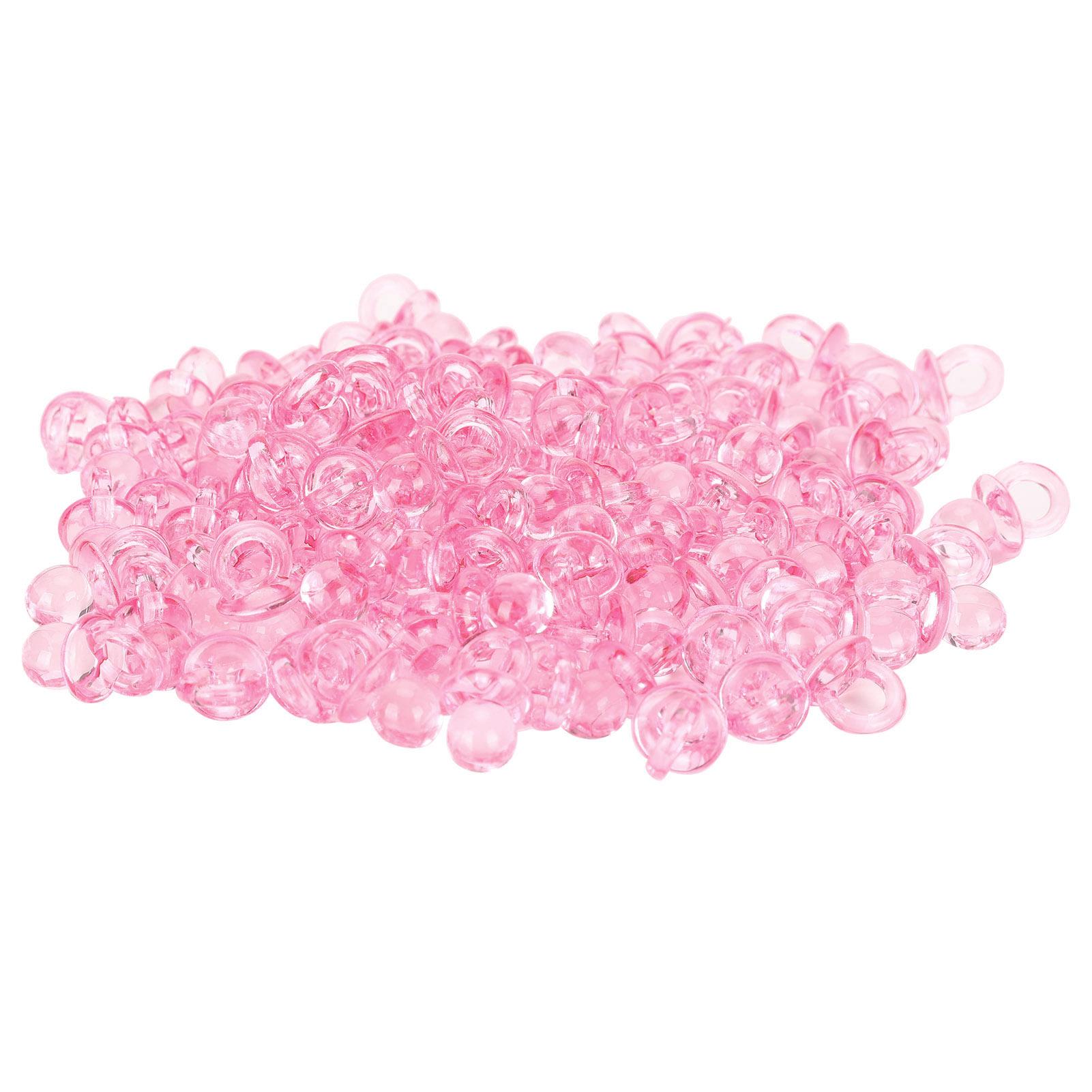 200 Stück Acryl Schnuller Babysauger Taufe Geburtstagsgeschenk Mini Dekorationszubehör Rosa rosa