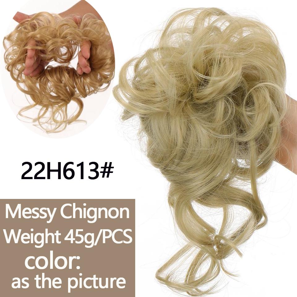 LUPU Flauschige Haarring-Perücke, synthetischer Haarknoten, Chignon, unordentliches lockiges Haarband, elastisch, Haargummi, falsche Haarteile für Frauen, Haarnadeln, Schwarz, Braun 15CM silber weiße