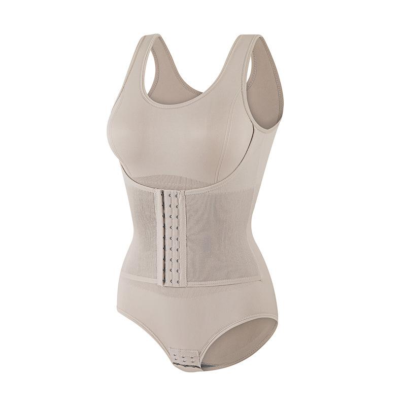 Korsett-artiger einteiliger Formbody mit Knopfleiste, Kompression für einen flacheren Bauch und angehobene Gesäßpartie, offenes Schrittdesign 3XL