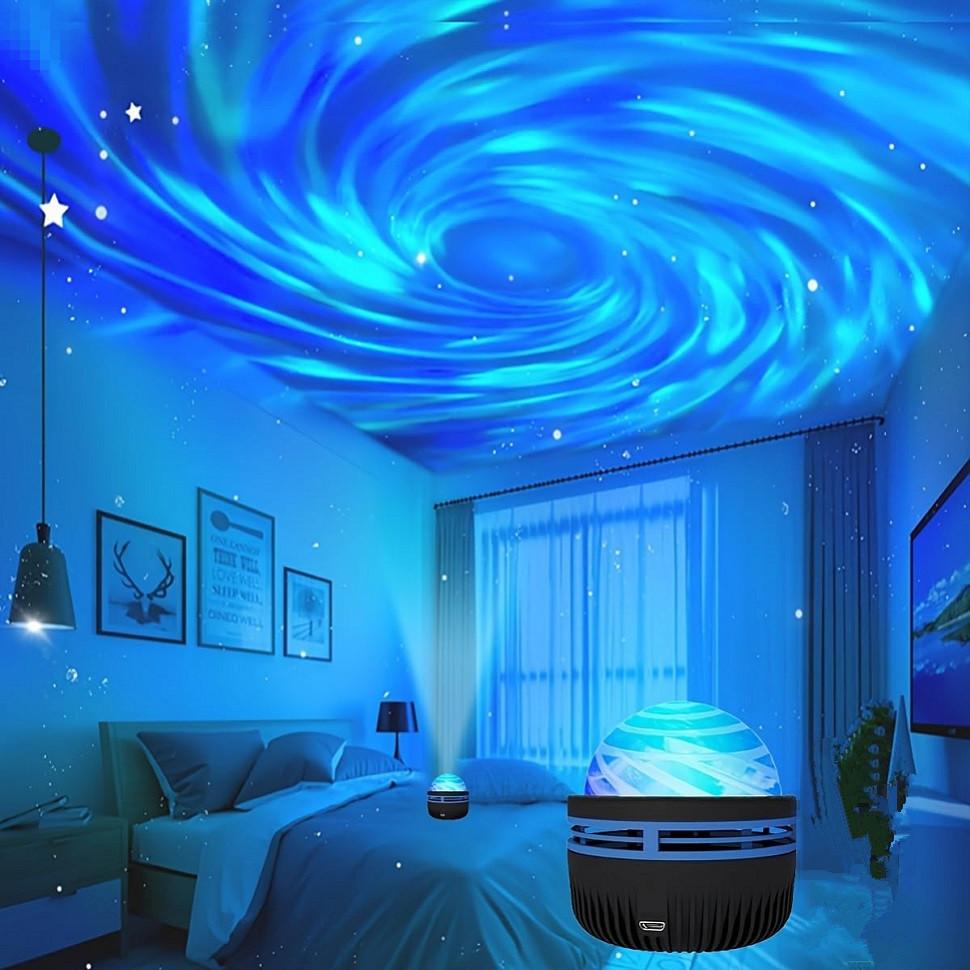 1PC LED Galaxy Projektor Licht Bunte Galaxy Sky Projektor Schlafzimmer Nachtlicht Kinderzimmer Dekoration Weihnachten Party Dekoration star projector schwarz