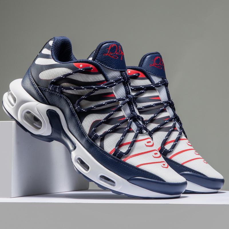 Leichte, atmungsaktive Basketball-TN-Sneaker, dämpfende Lauf-, Freizeit-, Sport- und Arbeitsschuhe 39–46 39 weiß