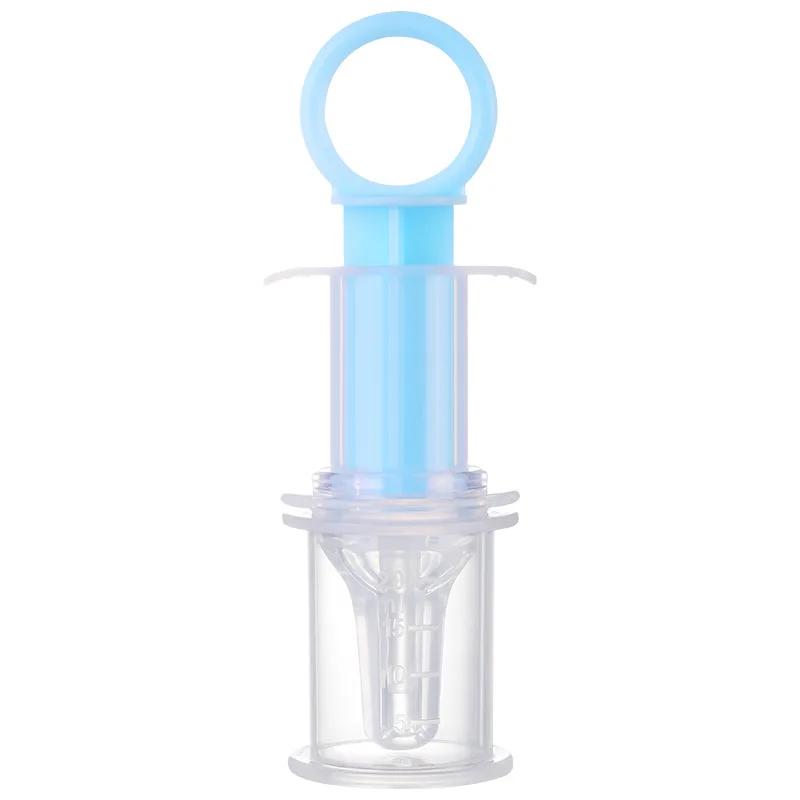 Neue Fütterungsutensilien Nadel-Feeder Squeeze Medizin Dropper Dispenser Schnuller Baby Kinder Smart Medizin Dispenser Multi-Farben blau