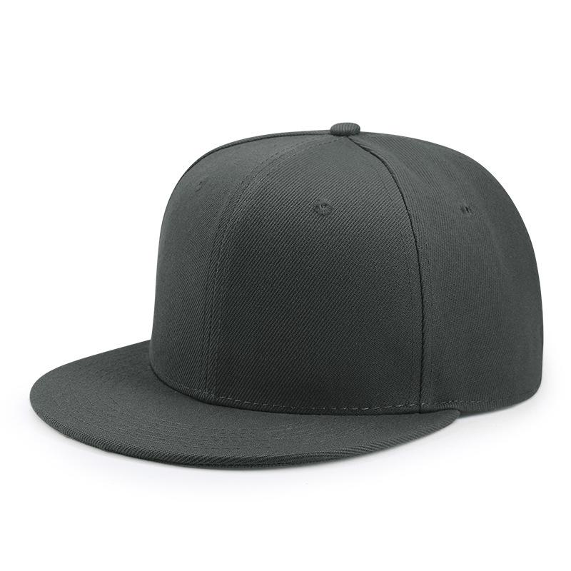 Übergroße Große Fitted Caps Big Bone Man Übergröße Blank Baseballcap Schlichte Geschlossene Sportmütze Herren Damen Flacher Schirm Einfarbige Mützen 55cm dunkelgrau