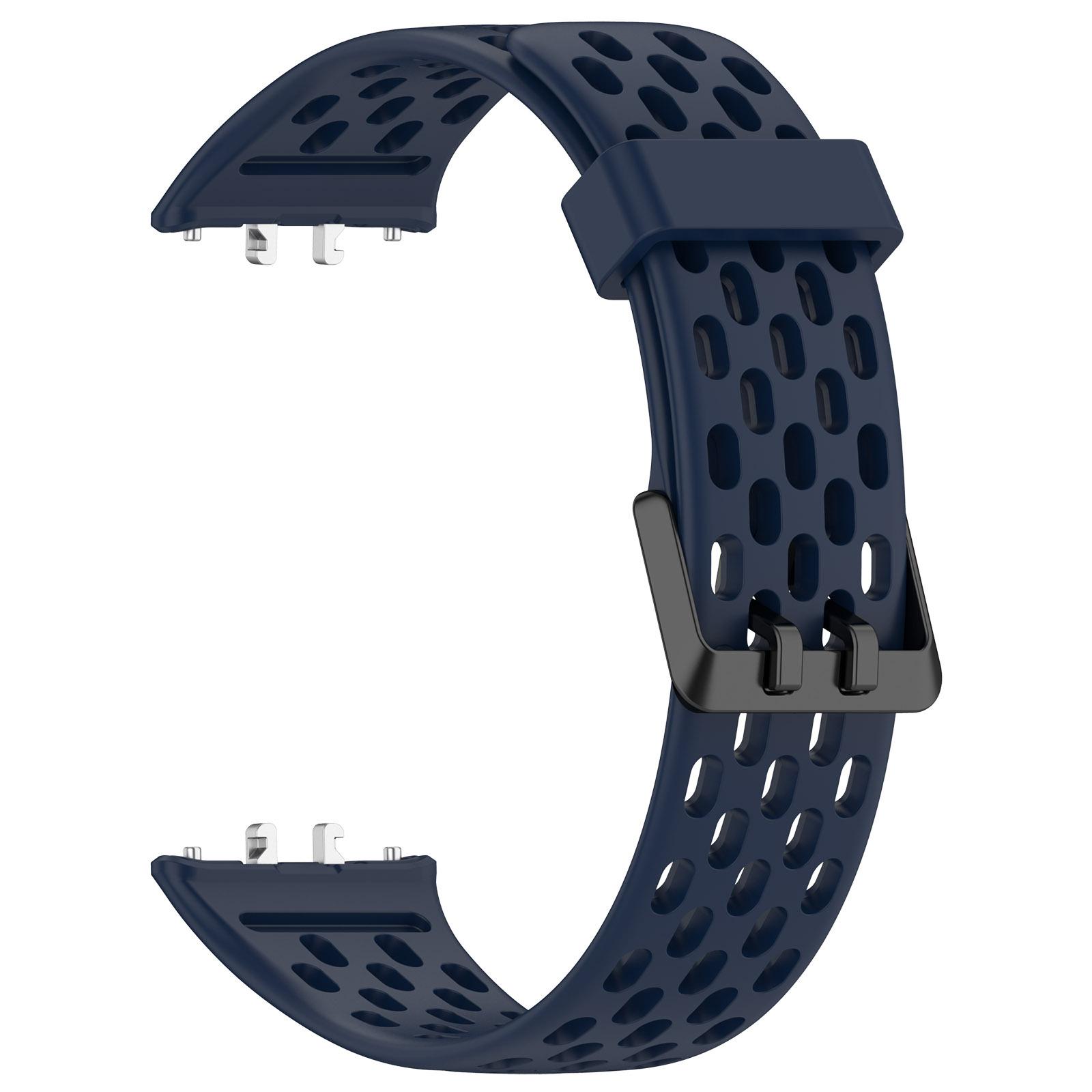 Silikonarmband für Samsung Galaxy Fit 3, atmungsaktives Sport-Smartwatch-Ersatzarmband, Galaxy Fit 3-Armband For Samsung Galaxy Fit 3 navy blau