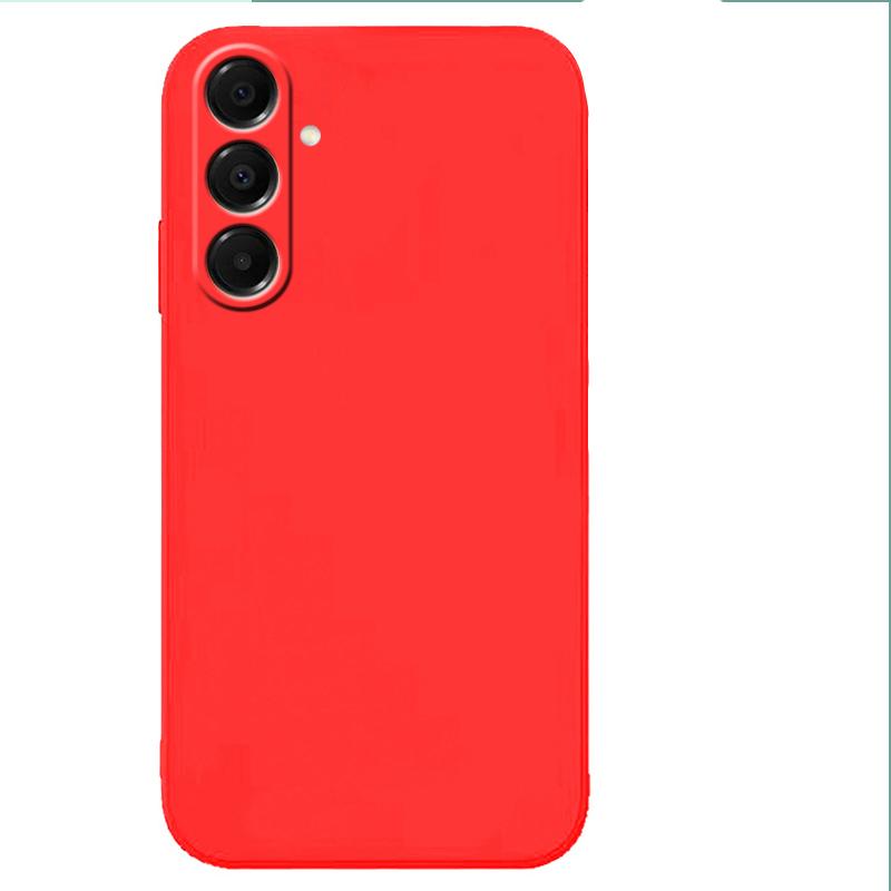 Für Samsung A17 Hülle Abdeckung Samsung Galaxy A17 Capas Handy Rückseite Bumper Original Flüssigsilikon Weich TPU Fundas Samsung A17 A 17 Galaxy A17 rot