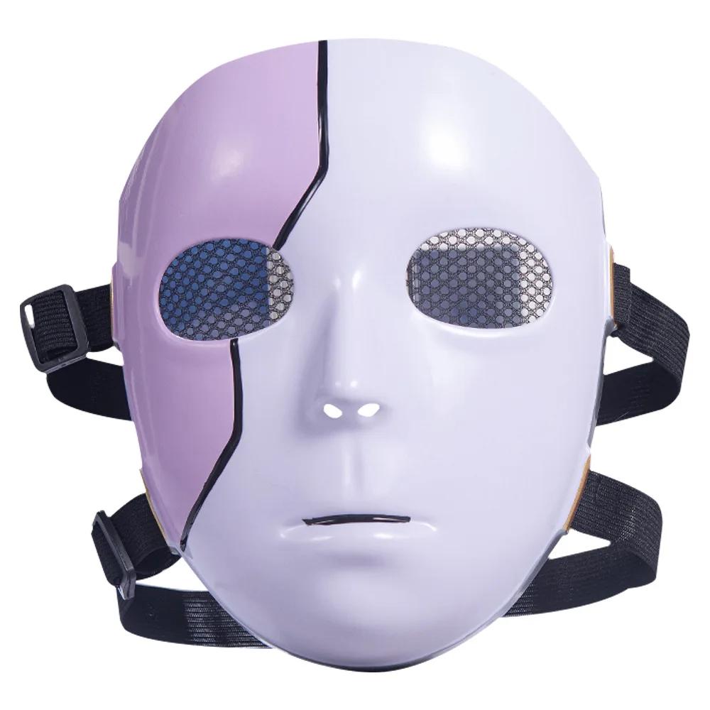 Sally Face Maske Cosplay Spiel Anime Sal Fisher Vollgesichts-Plastikmasken Halloween Karneval Verkleidungsparty Kostüm Requisiten Geschenke violett