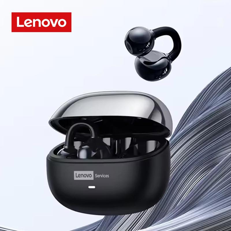 Lenovo LE302 Kabelloses Bluetooth 6.0 Headset Lange Akkulaufzeit Sport-Ohrbügel-Kopfhörer HIFI Stereo Geräuschunterdrückende Kopfhörer schwarz