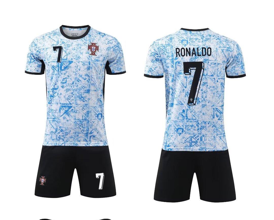 24-25 Portugal Auswärts Nr. 7 Club Fußballtrikot Kinderkleidung Erwachsenen Set Größe 14-3XL M/175