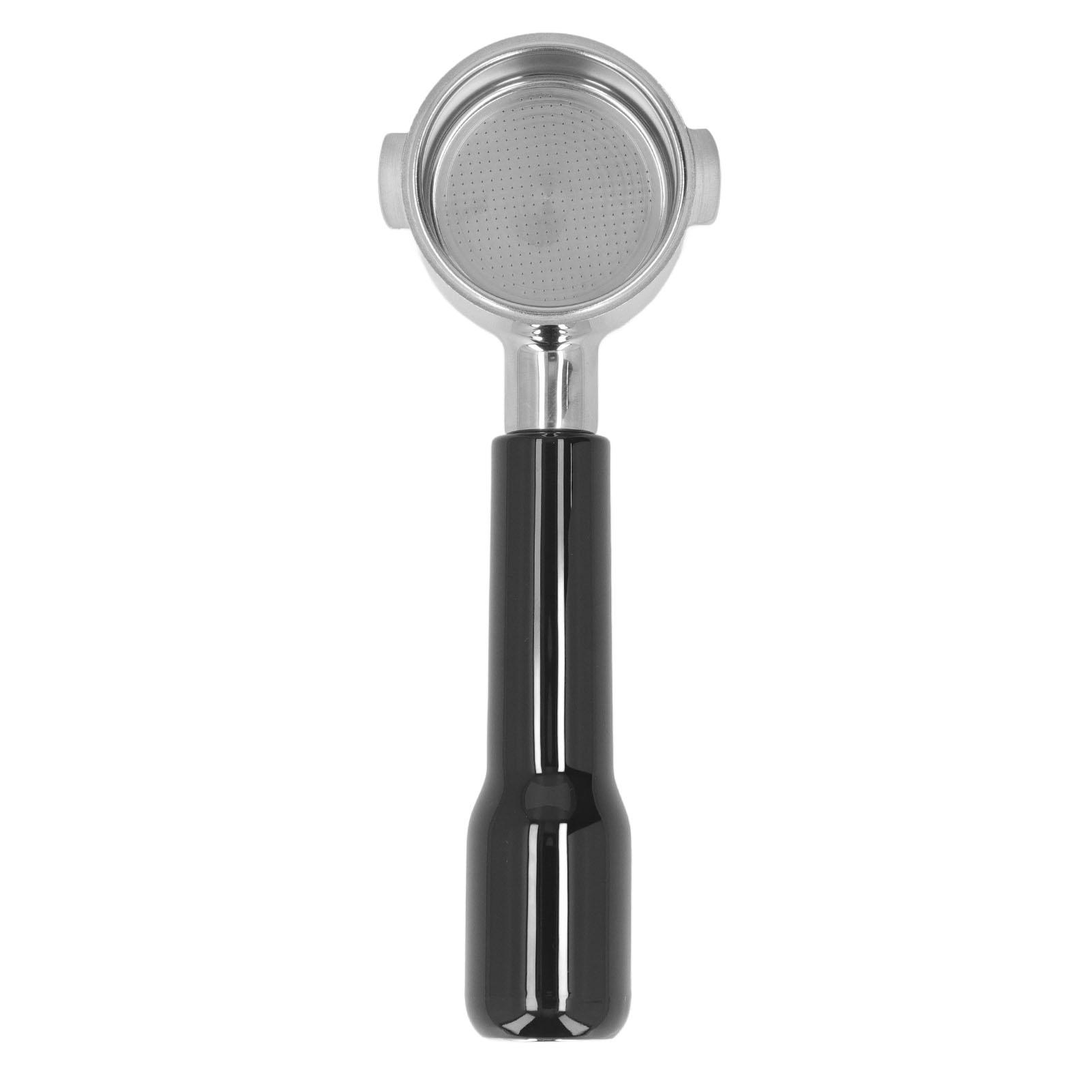 51mm 2 Ohr Siebträger Kaffee Bodenloser Siebträger Filter Griff Ersatz für ECO310 Kaffee F Sandalwood schwarz