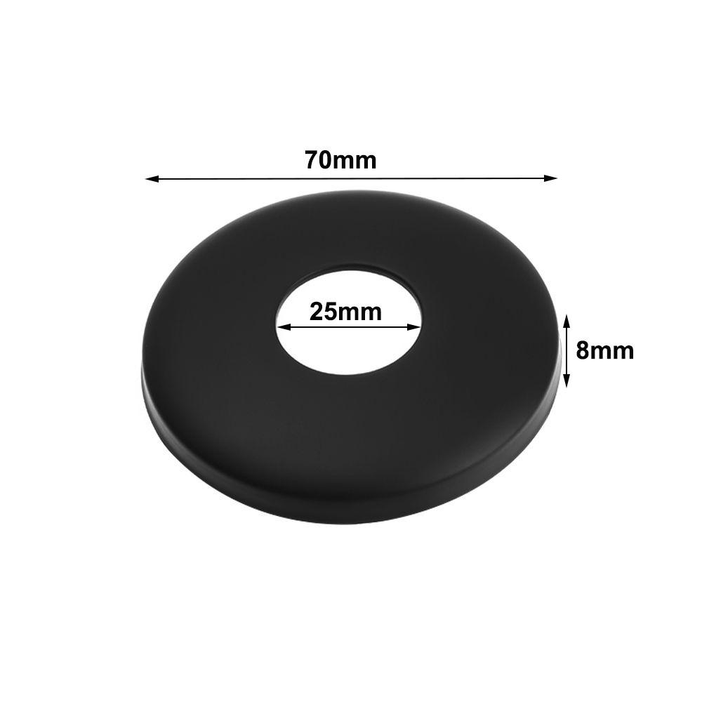 Schwarze Armatur Dekorative Abdeckung Edelstahl Wandflanschabdeckung Neue Brausearmflansch 70x25x8mm