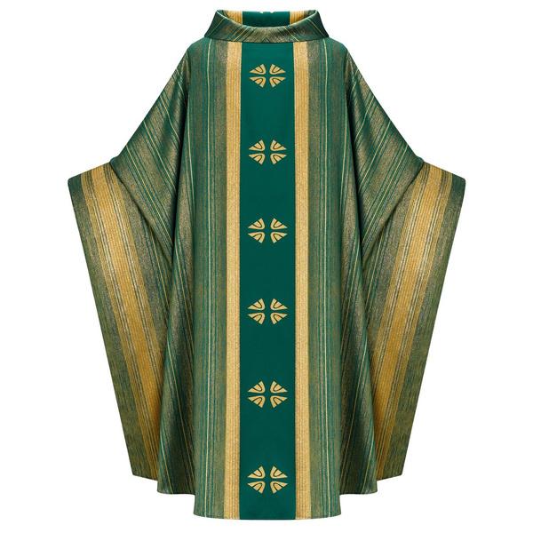 Liturgische Robe Vintage Kloster Kasel Kirche Klerus lockerer Mantel Priester Umhang Mantel Kleidung 4 Farben XL grün