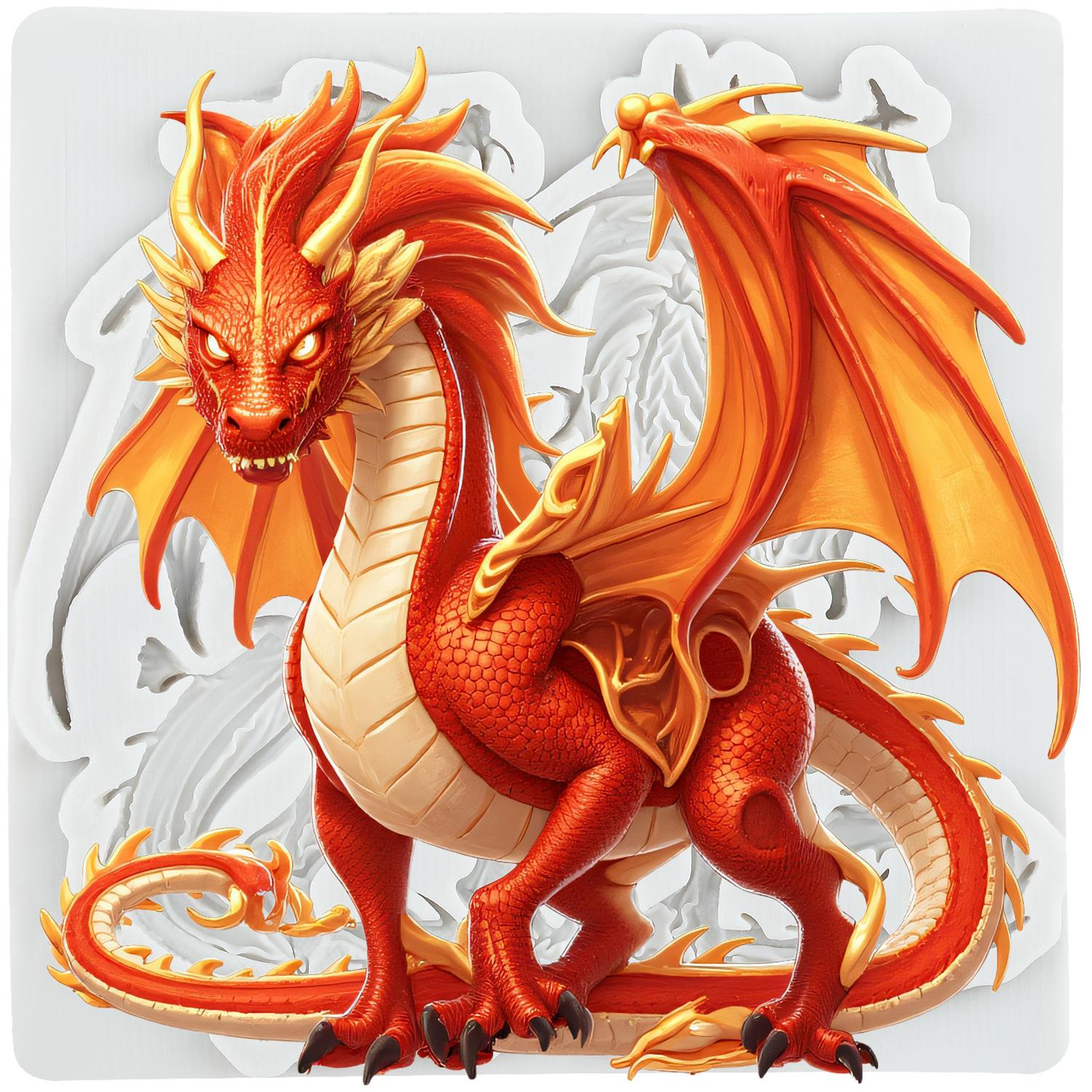 Drachen Silikonformen Fliegender Drache Fondantform Kuchen Dekorationswerkzeuge Cupcake Topper Süßigkeiten Schokolade Gumpaste Form graue