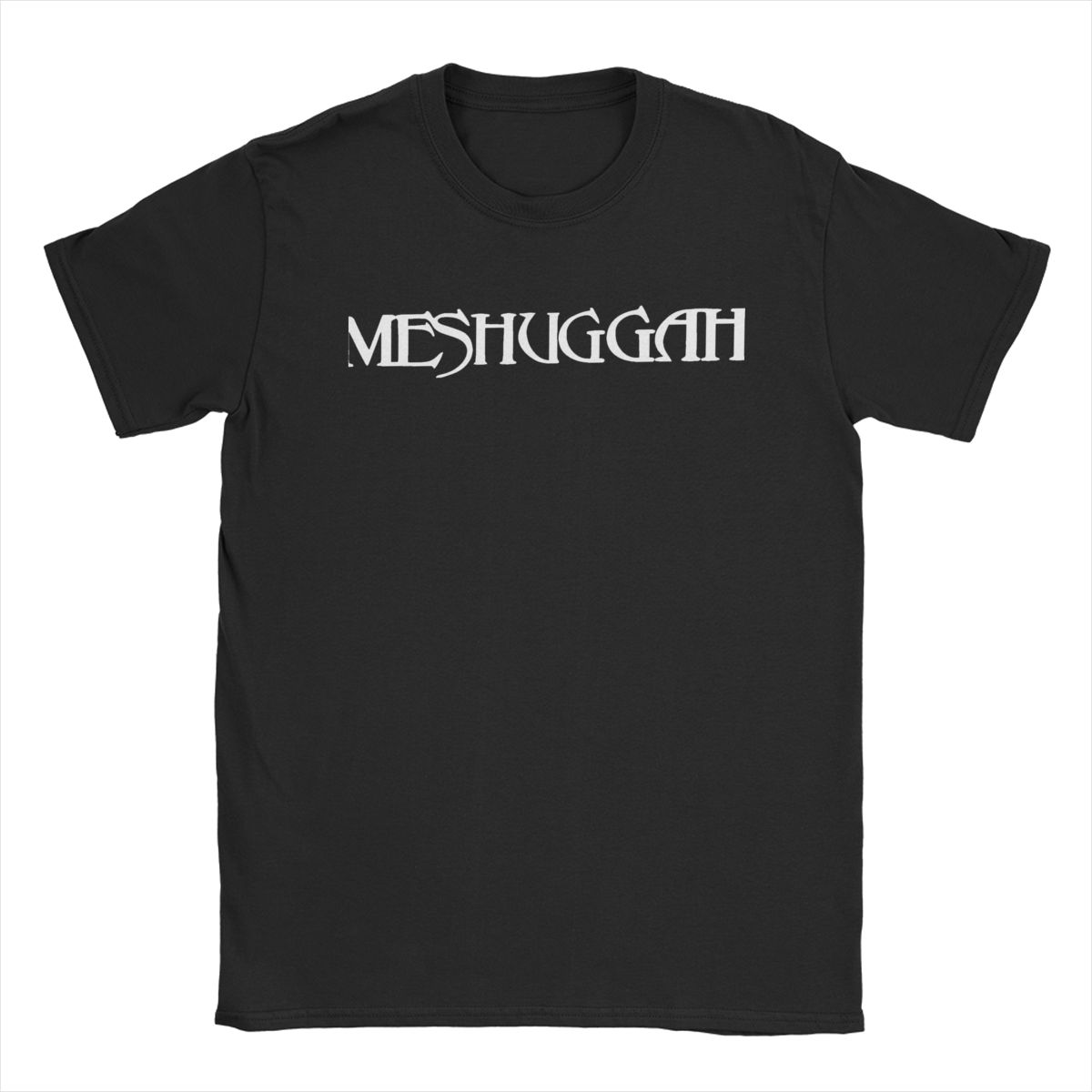 Herren Damen Metal Meshuggah Band Musik T-Shirt Bekleidung Vintage Reine Baumwolle T-Shirts Top T-Shirt Kleidung Erwachsener XL schwarz