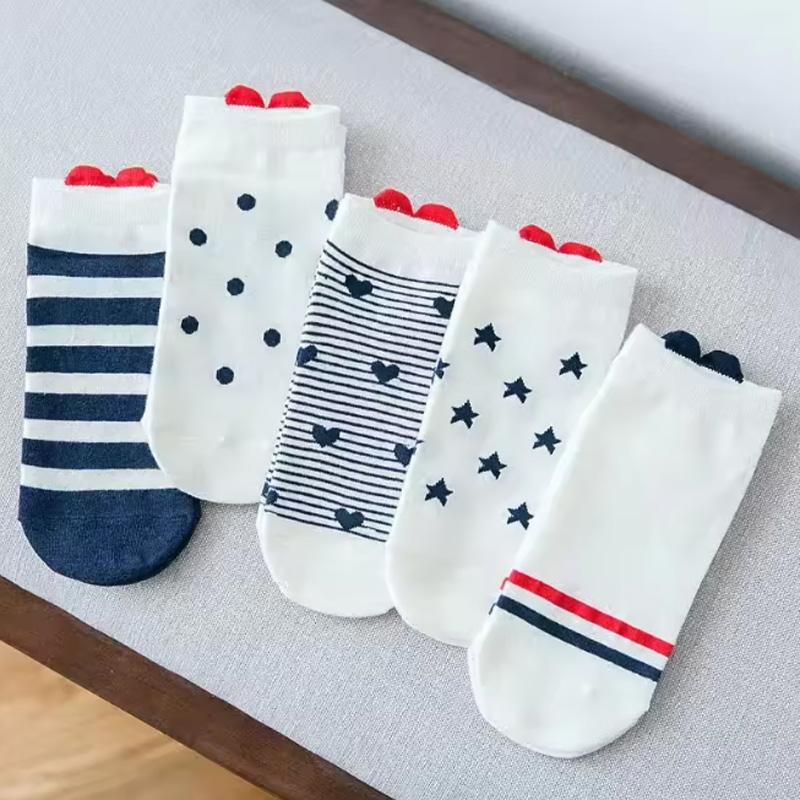 5 Paar Damen Socken Frühling Sommer Kurze Socken Dreidimensionale Herzförmige Socken Cartoon Glücklich Lustig Niedlich Baumwollsocken EUR35-40 bunt