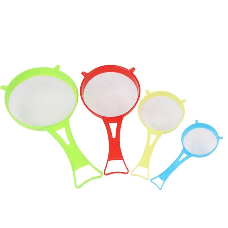 4 Teile/satz Multi Farbe Mehl Sieb Kunststoff Küche Sieb Sieb Mehrzweck Seiher Set Vier Größen DIY Küche Werkzeuge white